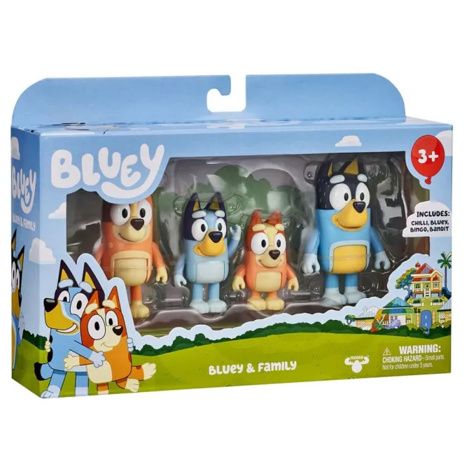 Bluey - Actionfiguren 4er-Pack: Bluey