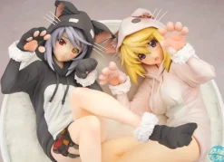 IS (Infinite Stratos) - Laura & Charlotte Statue - Nekomimi Pajamas Version: Alter