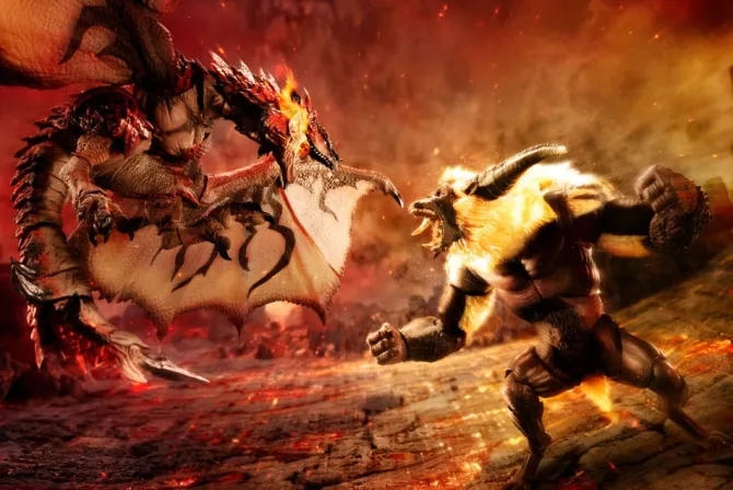 Monster Hunter - Furious Rajang Actionfigur / S.H. Monster Arts: Bandai Tamashii Nations