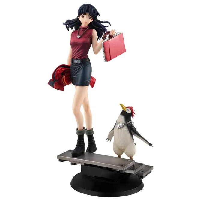 Rebuild of Evangelion Gals - Katsuragi & Pen Statue: MegaHouse