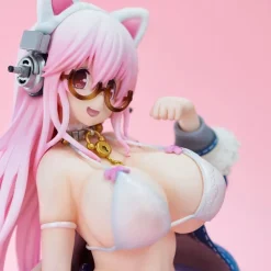 Super Sonico - Super Sonico Statue / White Cat Ver.: Union Creative