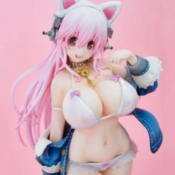Super Sonico - Super Sonico Statue / White Cat Ver.: Union Creative