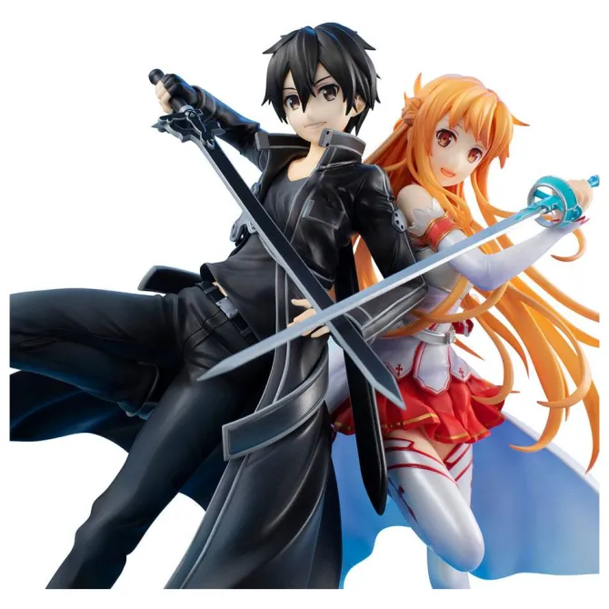 Sword Art Online - Kirito & Asuna Statue / LucrEA - 10th Anniversary: MegaHouse